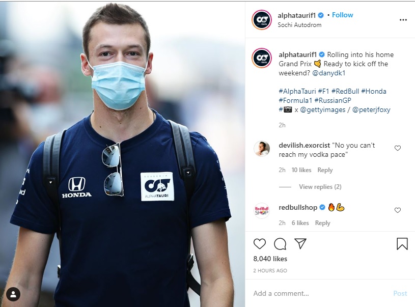 GP F1 Sochi 2020: Daniil Kvyat Akan Gunakan Helm Livery Desain Khusus Kreasi Penggemar