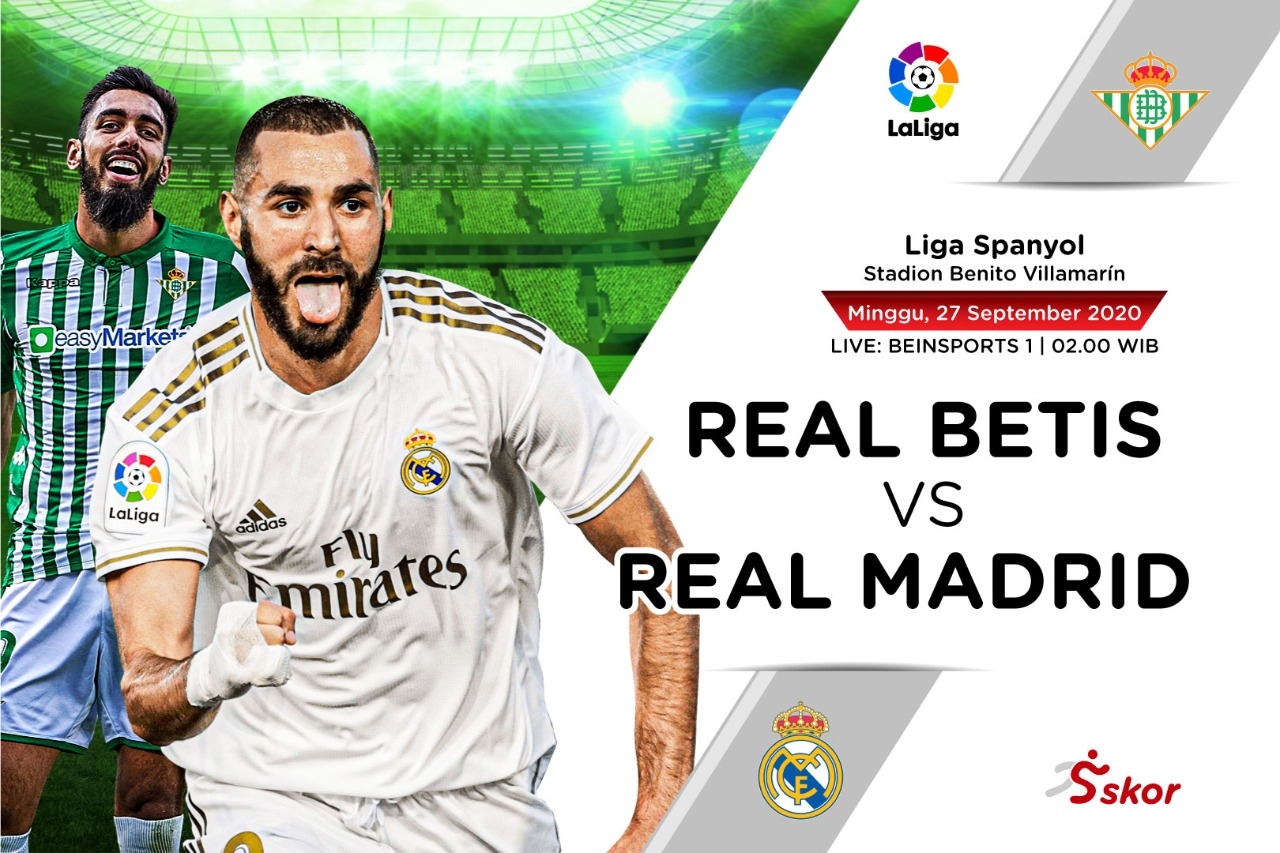 Susunan Pemain Liga Spanyol: Real Betis vs Real Madrid