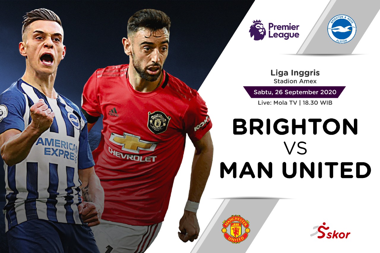 Link Live Streaming Liga Inggris: Brighton vs Manchester United