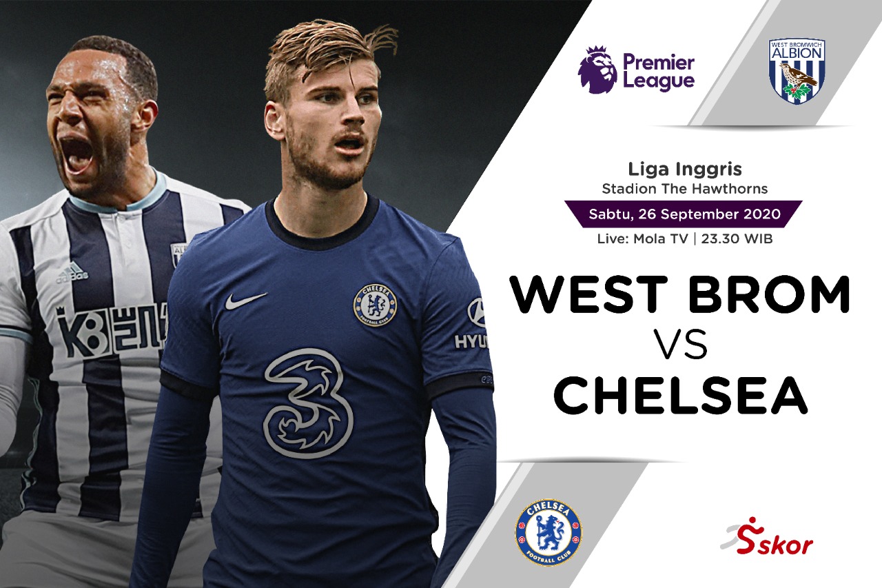 Susunan Pemain Liga Inggris: West Bromwich Albion vs Chelsea