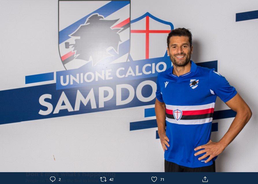 Bursa Transfer: Antonio Candreva Resmi Tinggalkan Inter Milan Menuju Sampdoria