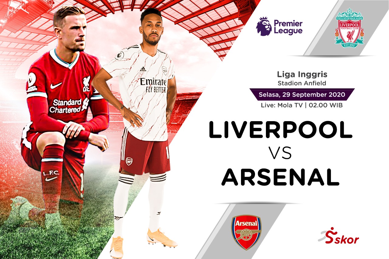 Link Live Streaming Liga Inggris: Liverpool vs Arsenal