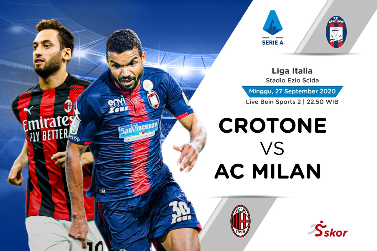 Link Live Streaming Liga Italia: Crotone vs AC Milan