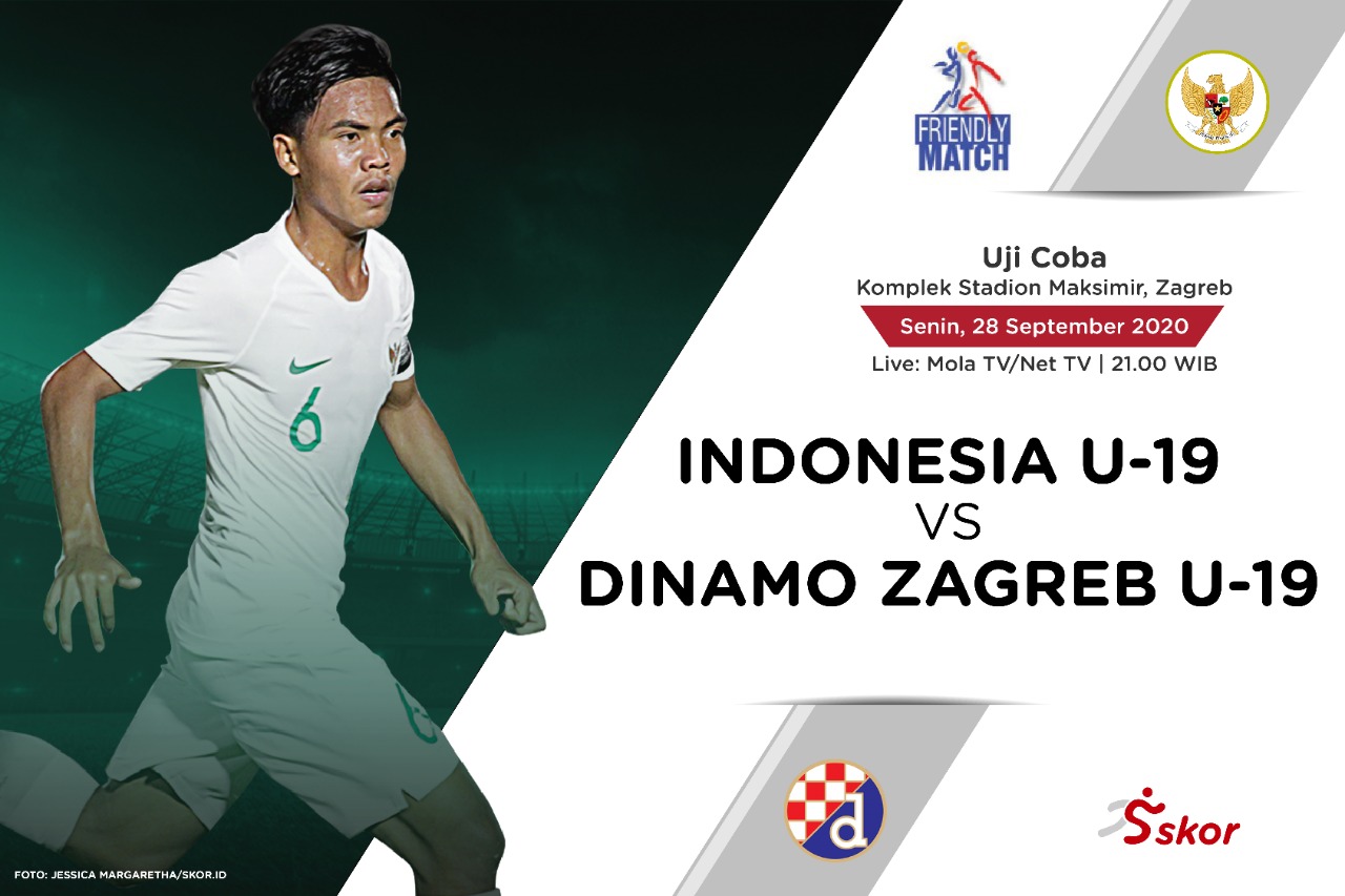Link Live Streaming Laga Timnas U-19 Indonesia vs Dinamo Zagreb U-19