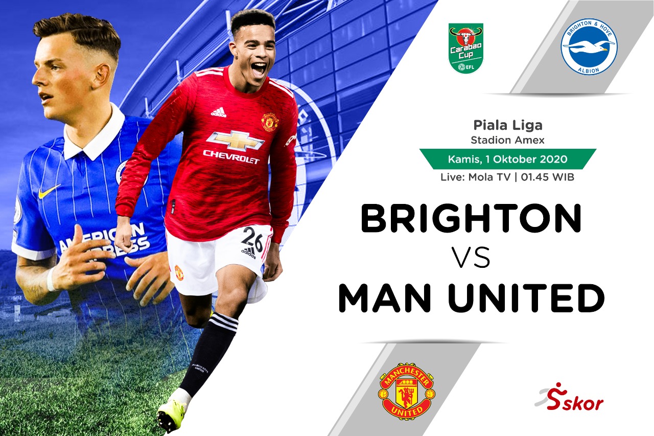 Link Live Streaming Piala Liga Inggris: Brighton vs Manchester United