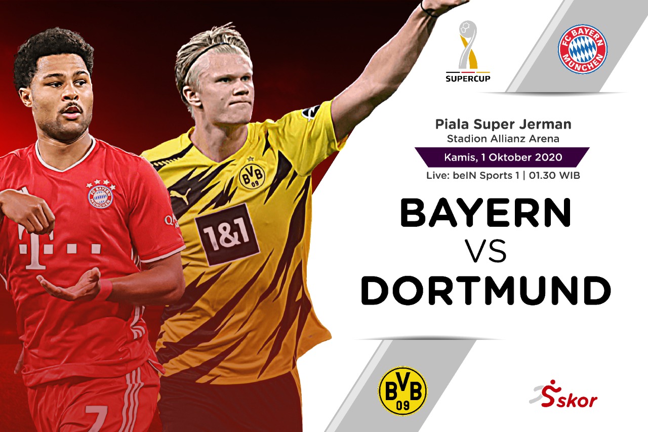 Link Live Streaming Bayern Munchen vs Borussia Dortmund di Piala Super Jerman