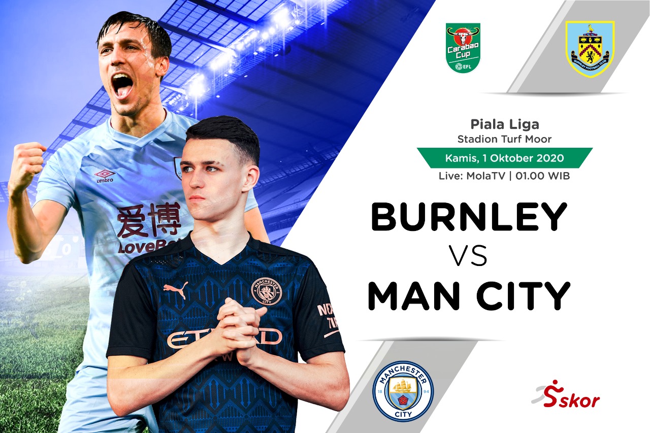 Link Live Streaming Burnley vs Manchester City di Piala Liga Inggris