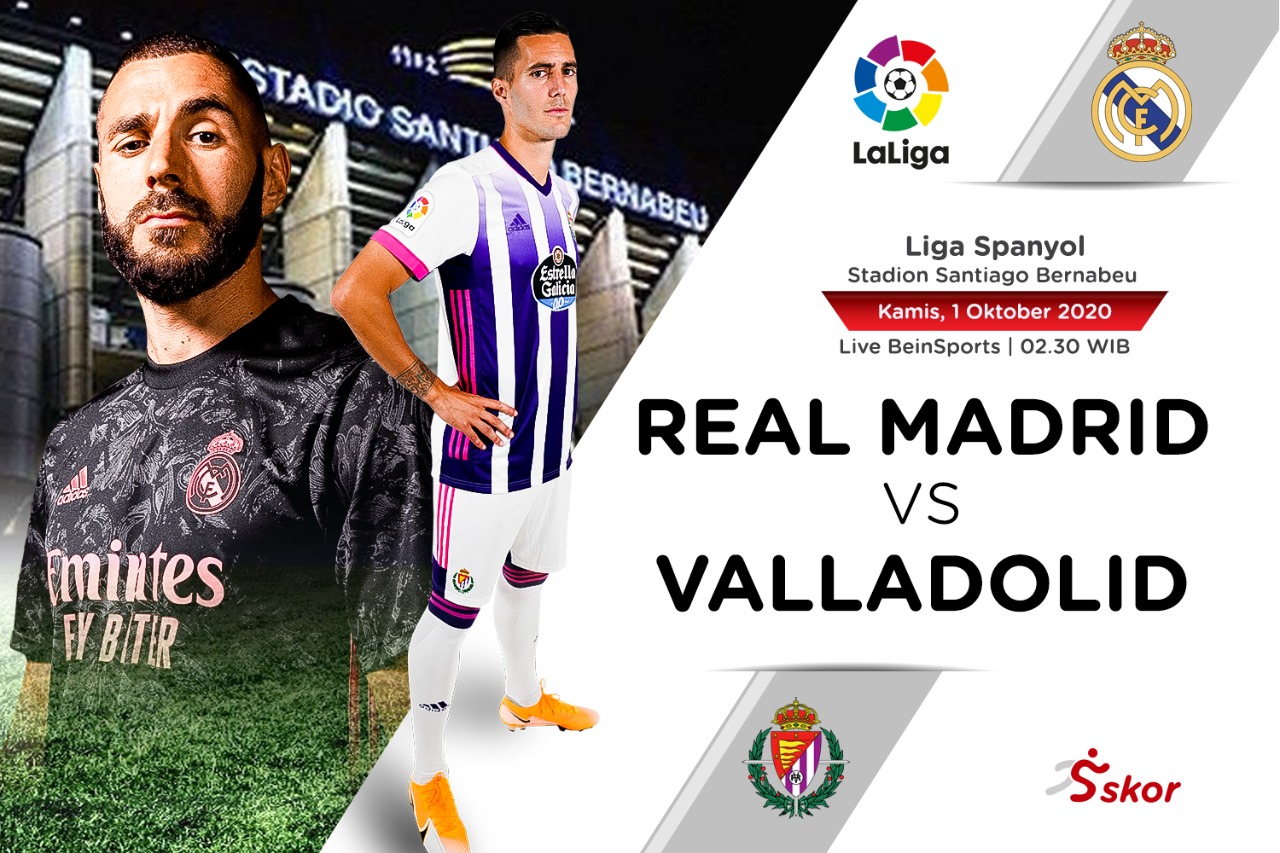 Link Live Streaming Liga Spanyol: Real Madrid vs Real Valladolid