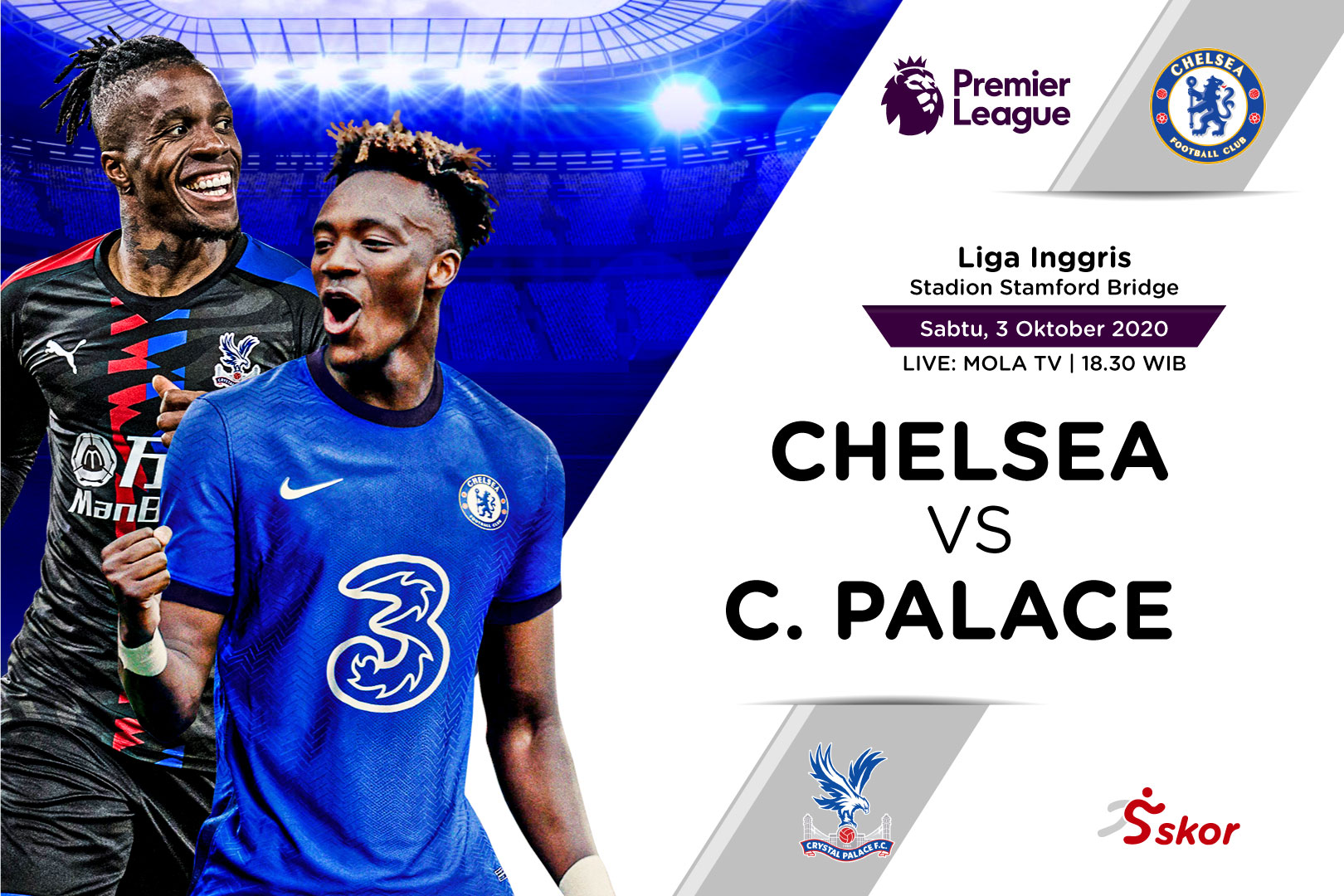 Link Live Streaming Liga Inggris: Chelsea vs Crystal Palace