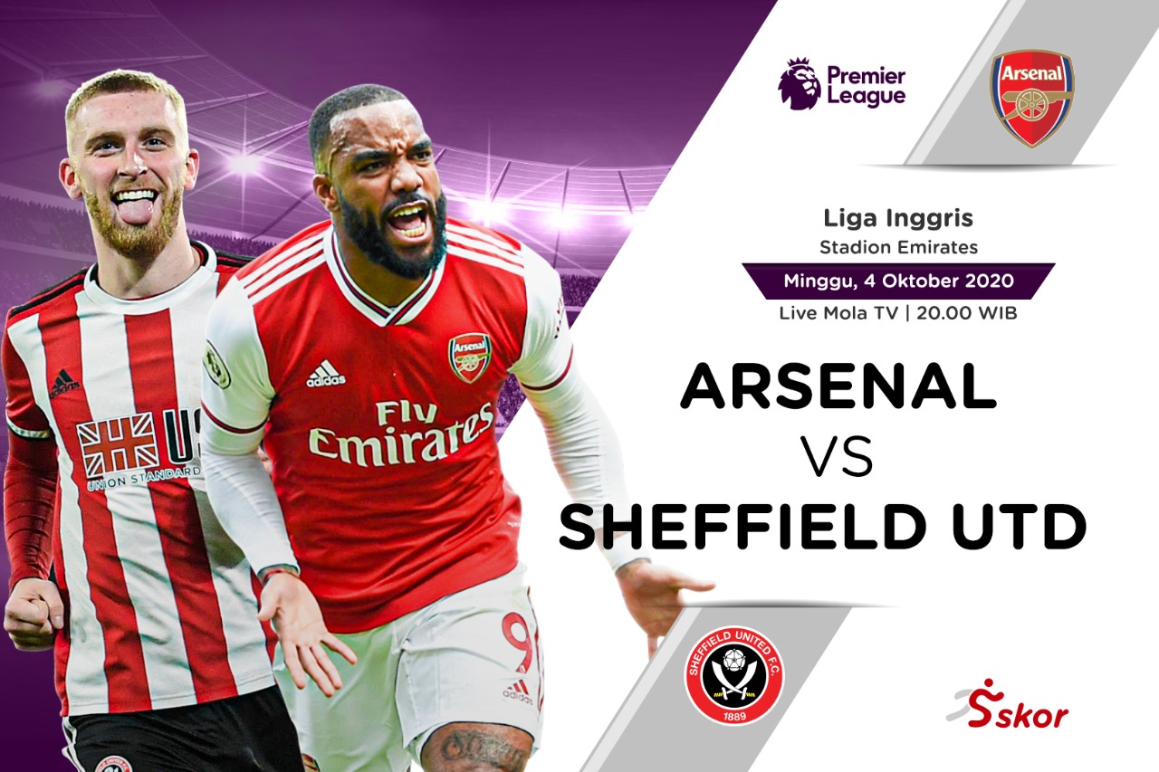 Link Live Streaming Liga Inggris: Arsenal vs Sheffield United