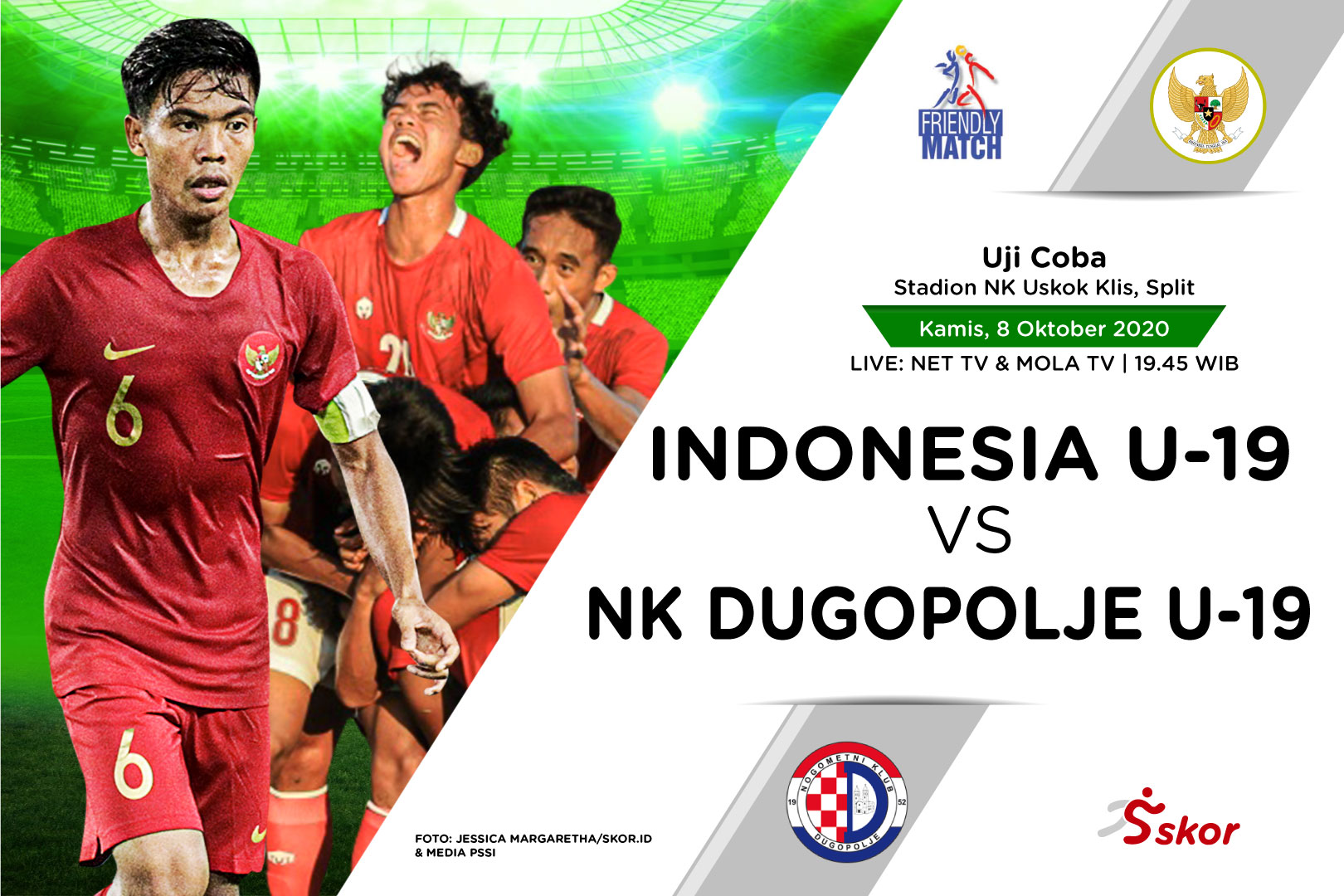 Hasil Babak I Timnas U-19 Indonesia vs NK Dugopolje: Garuda Muda Unggul Tiga Gol