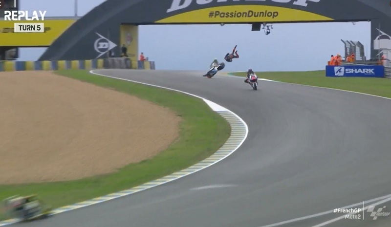 Hasil FP2 Moto2 GP Prancis 2020: Luca Marini Kecelakaan Hebat, Andi Gilang Ke-27