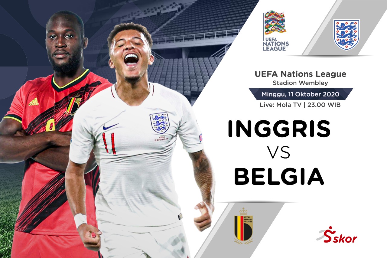 Link Live Streaming Inggris vs Belgia di UEFA Nations League
