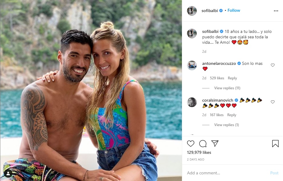 Cinta Mereka Bertahan 18 Tahun, Luis Suarez Berutang Karier Sukses pada Sang Istri