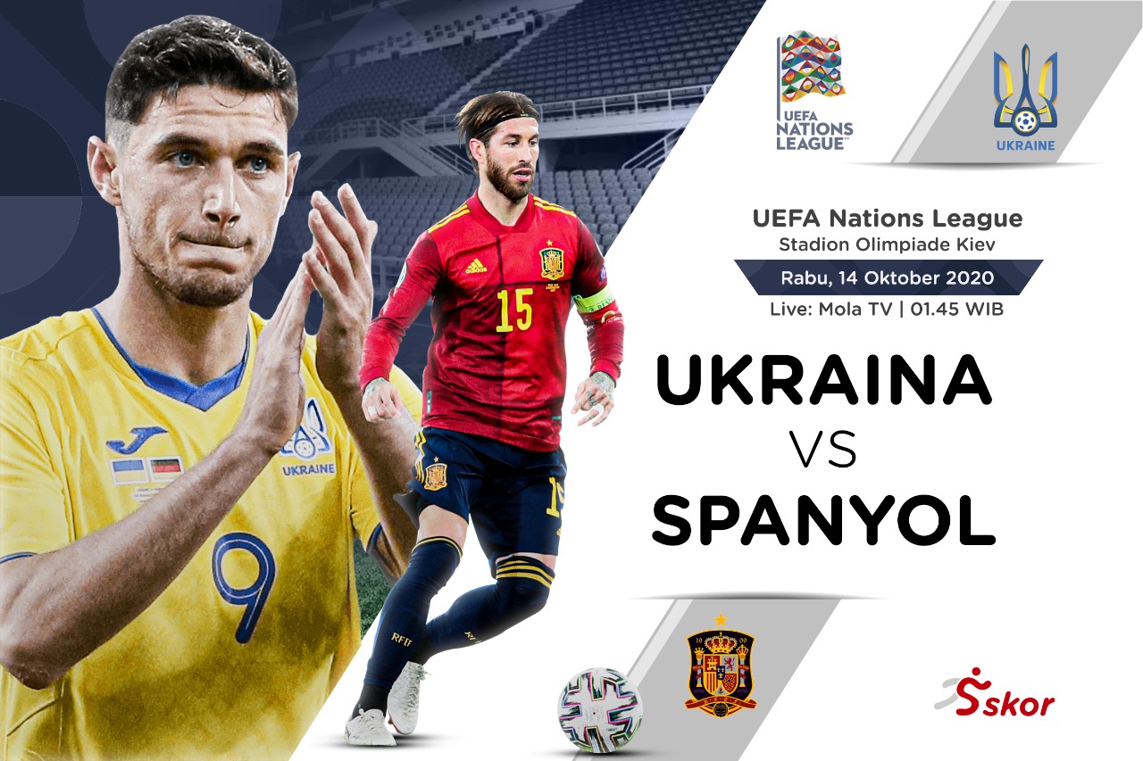 Link Live Streaming Ukraina vs Spanyol di UEFA Nations League