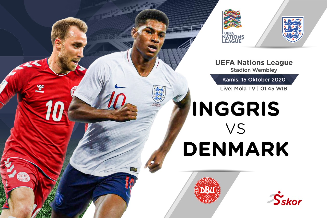 Link Live Streaming UEFA Nations League: Inggris vs Denmark