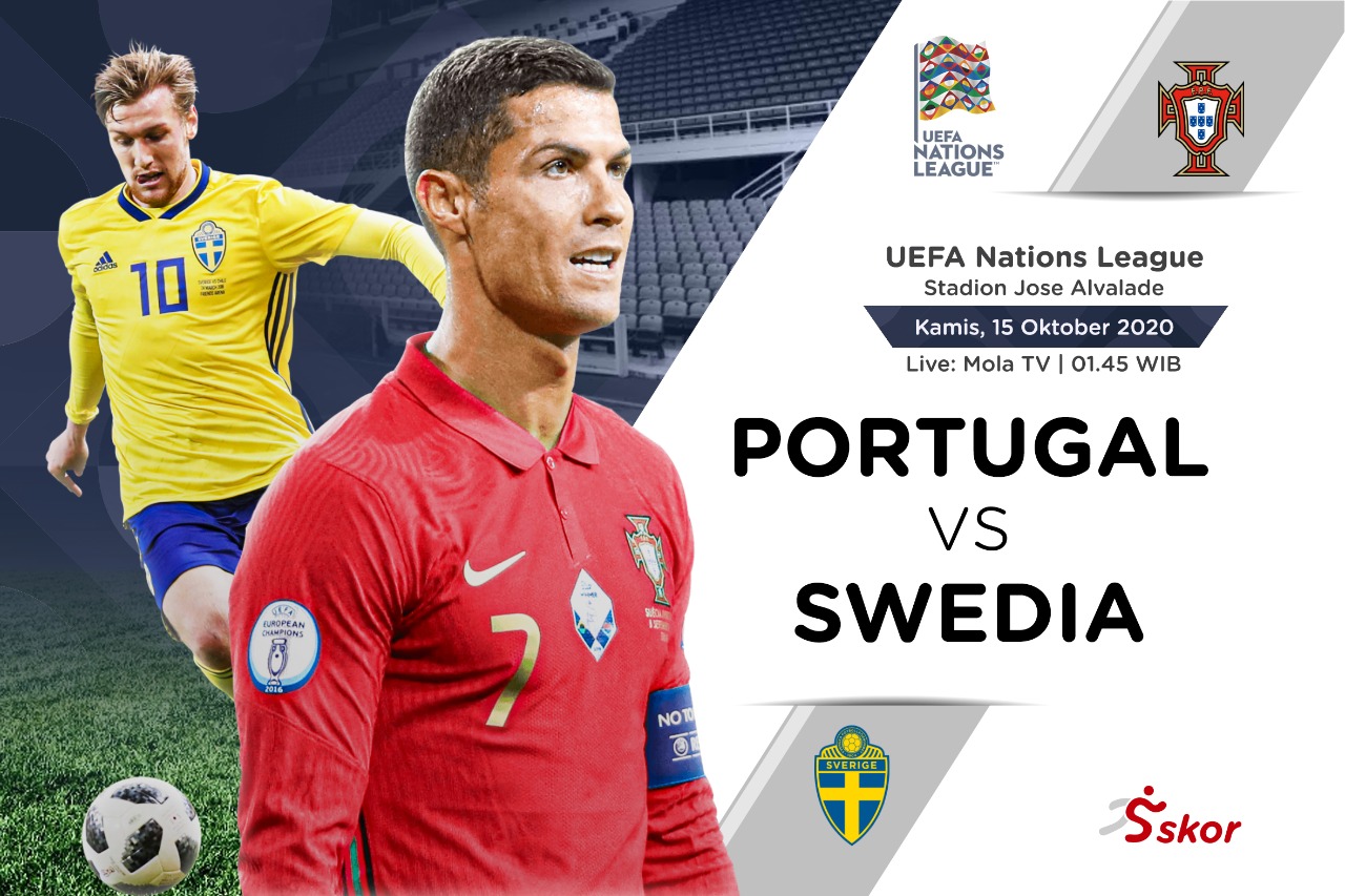 Link Live Streaming UEFA Nations League: Portugal vs Swedia