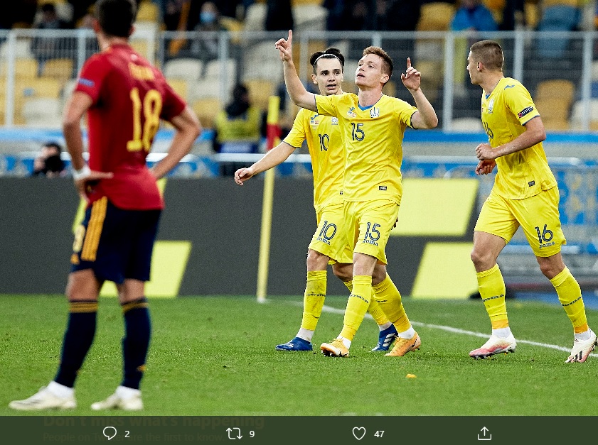 Hasil Ukraina vs Spanyol: Tim Matador Kalah Mengejutkan di Kiev