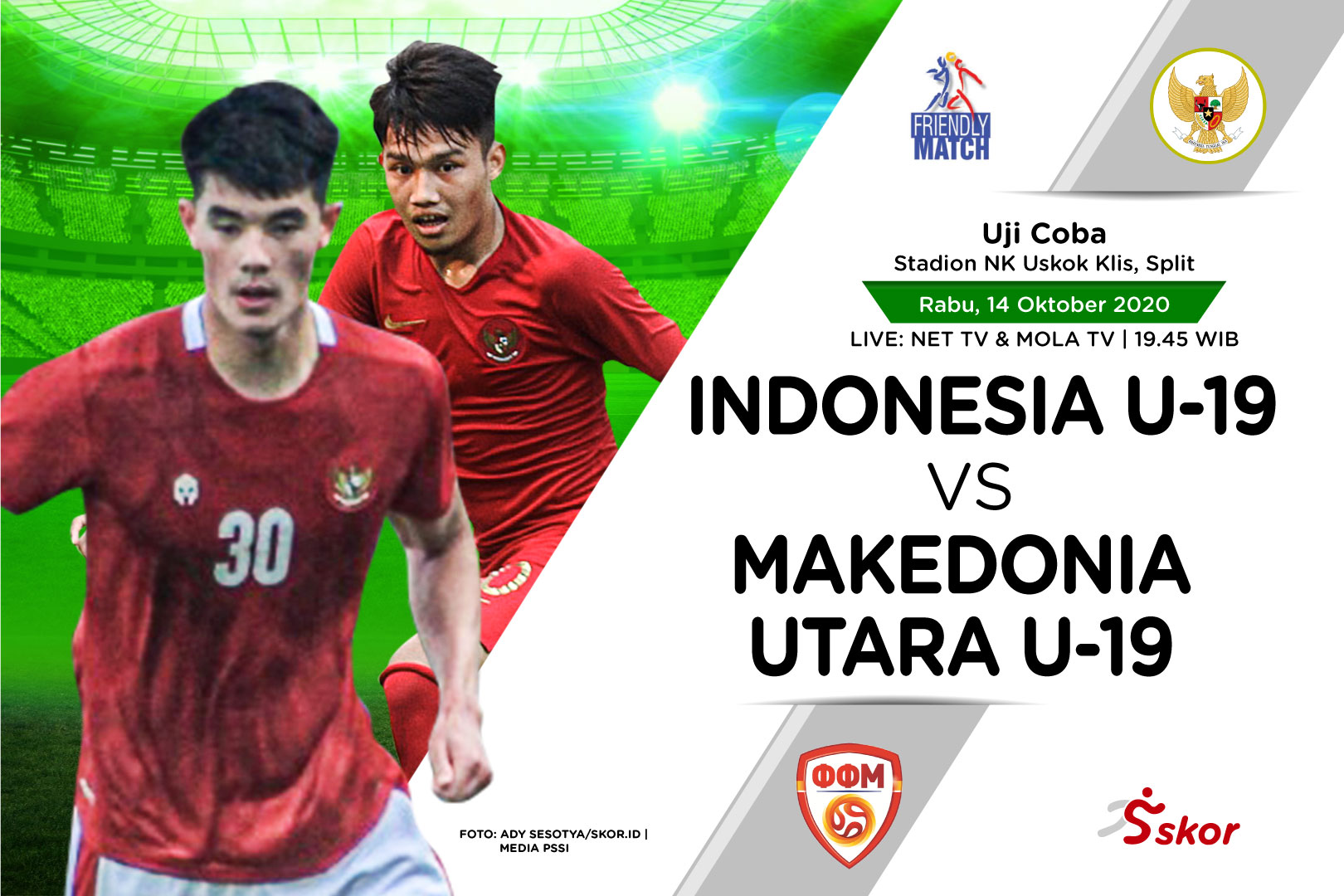 Susunan Pemain Timnas U-19 Indonesia vs Makedonia Utara U-19