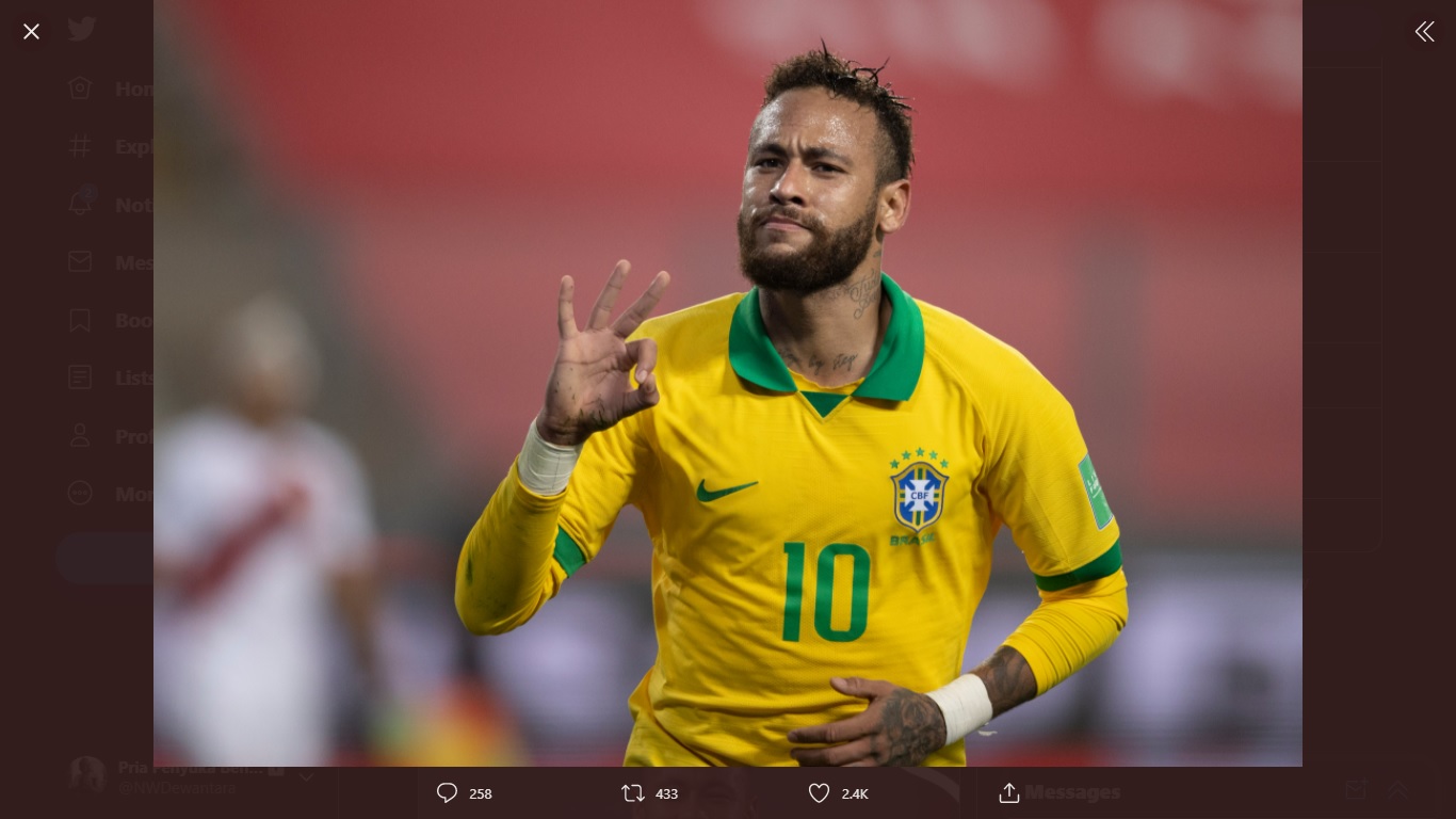 Cetak Hat-trick, Neymar Lewati Catatan Ronaldo Nazario untuk Brasil