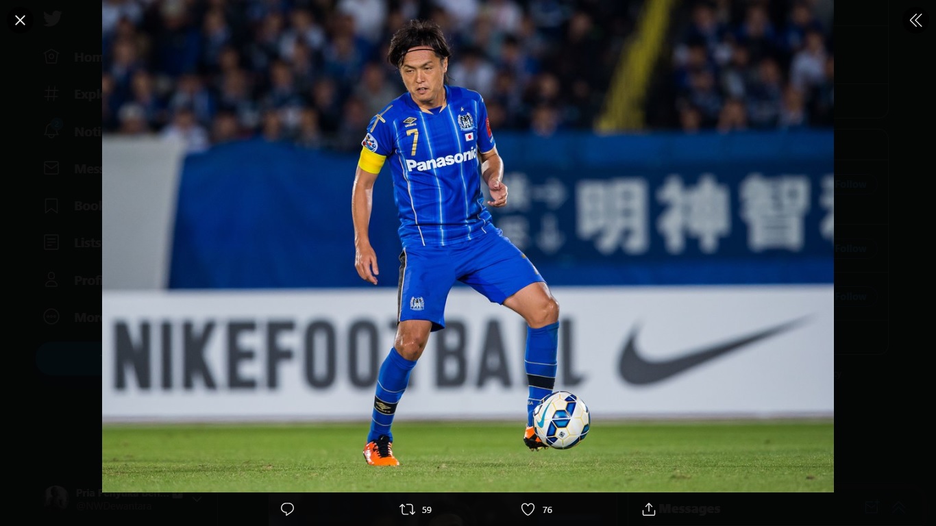 Gelandang Legendaris Gamba Osaka Resmi Debut Bersama Tim Barunya