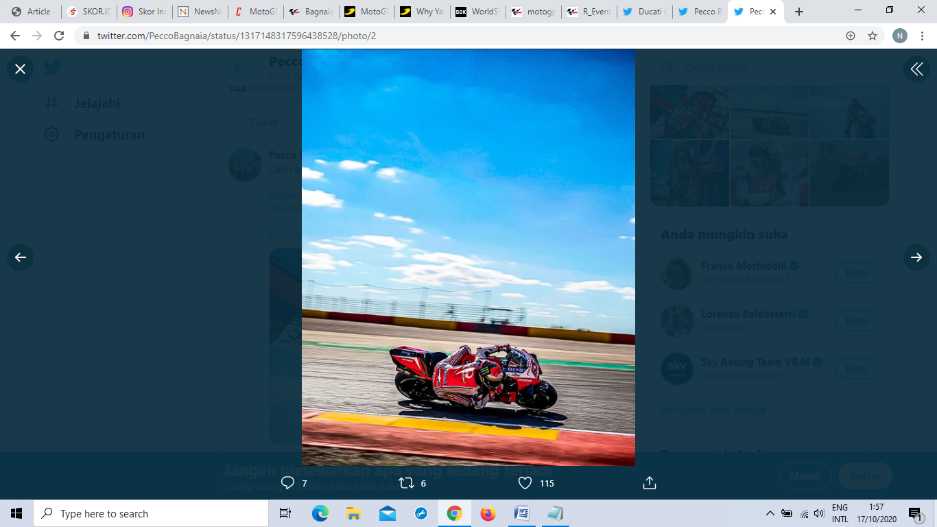 MotoGP Aragon 2020: Francesco Bagnaia Pecahkan Rekor Top Speed Sirkuit MotorLand Aragon