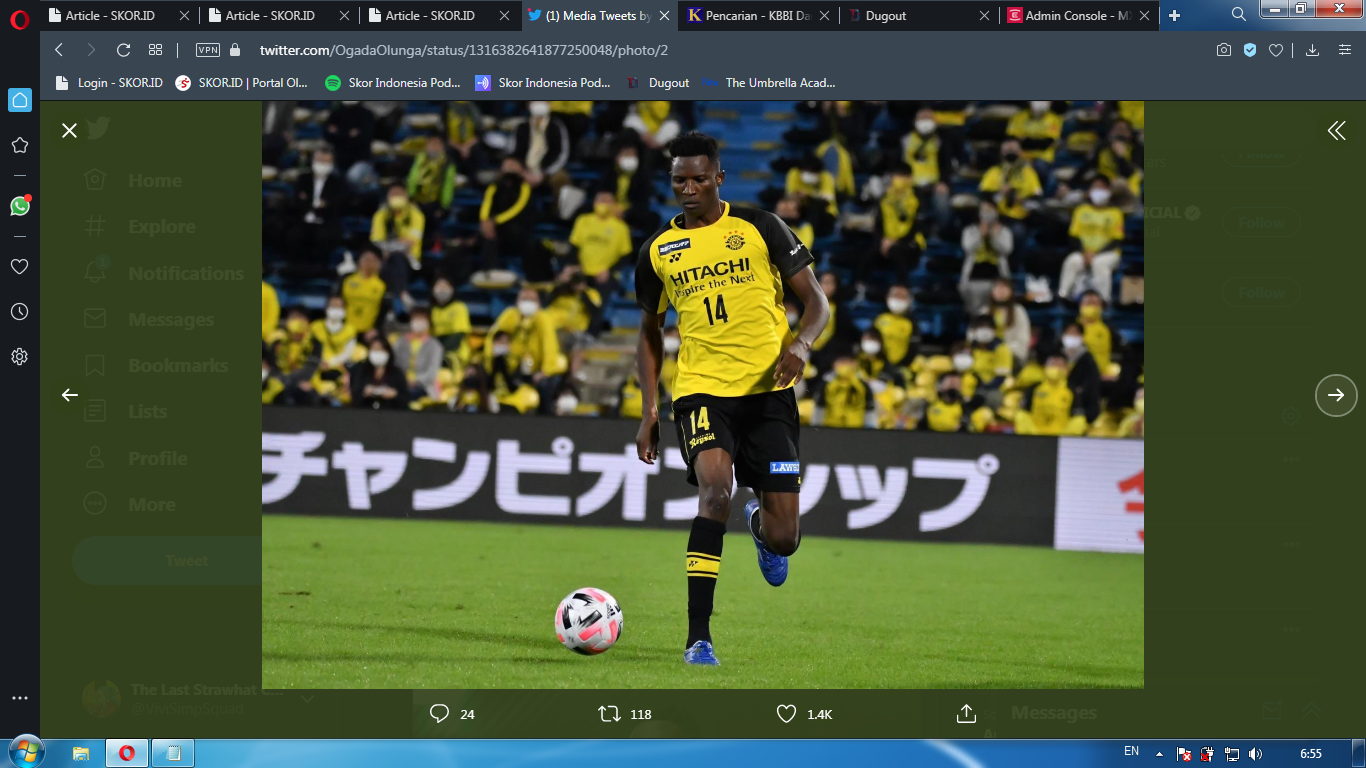 Ditekan Publik, Twitter Verifikasi Akun Top Skor J.League Sarjana Teknik dari Afrika
