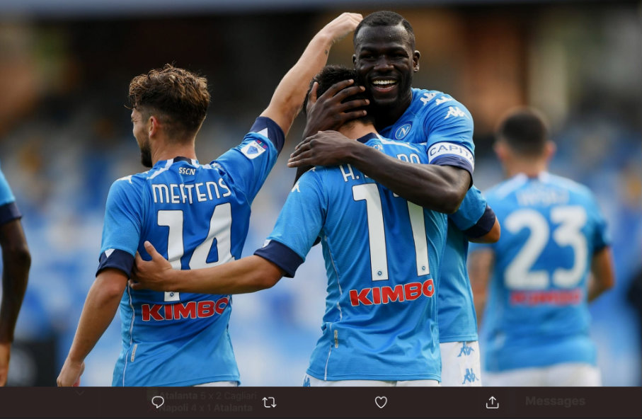 Hasil Napoli vs Atalanta: Tuan Rumah Pesta 4 Gol dalam 20 Menit