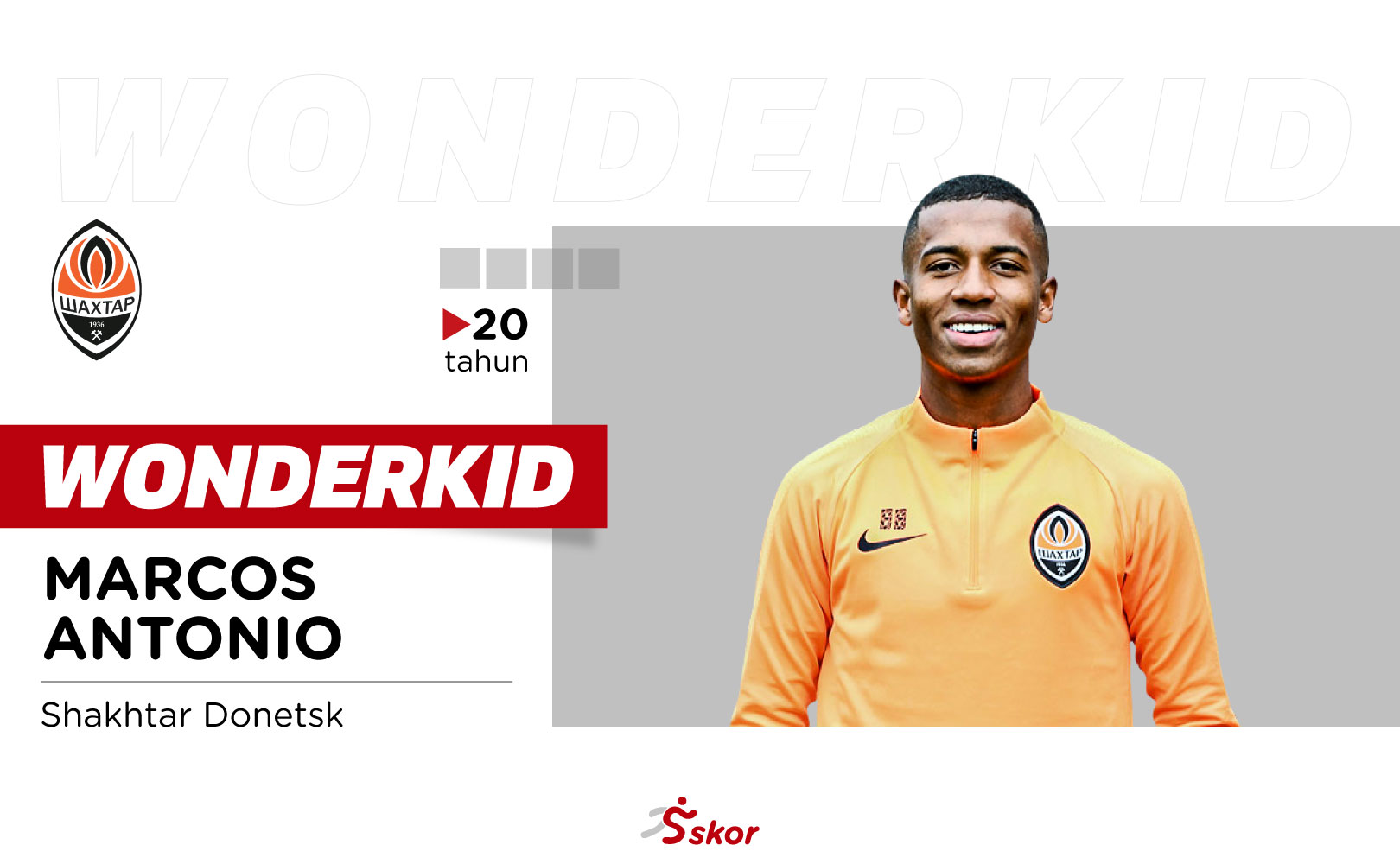 Wonderkid: Marcos Antonio, Berlian Mentah Baru Brasil yang Sedang Diasah Shakhtar