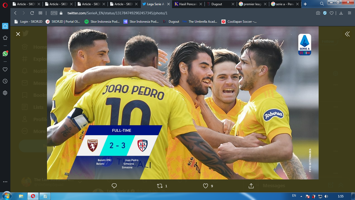 Hasil Liga Italia: Fiorentina Imbang, AS Roma Menang Besar