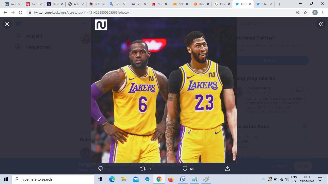 NBA 2020-2021: Penggunaan Logo Jumpman sampai LeBron James Beri Nomor Punggung kepada Anthony Davis