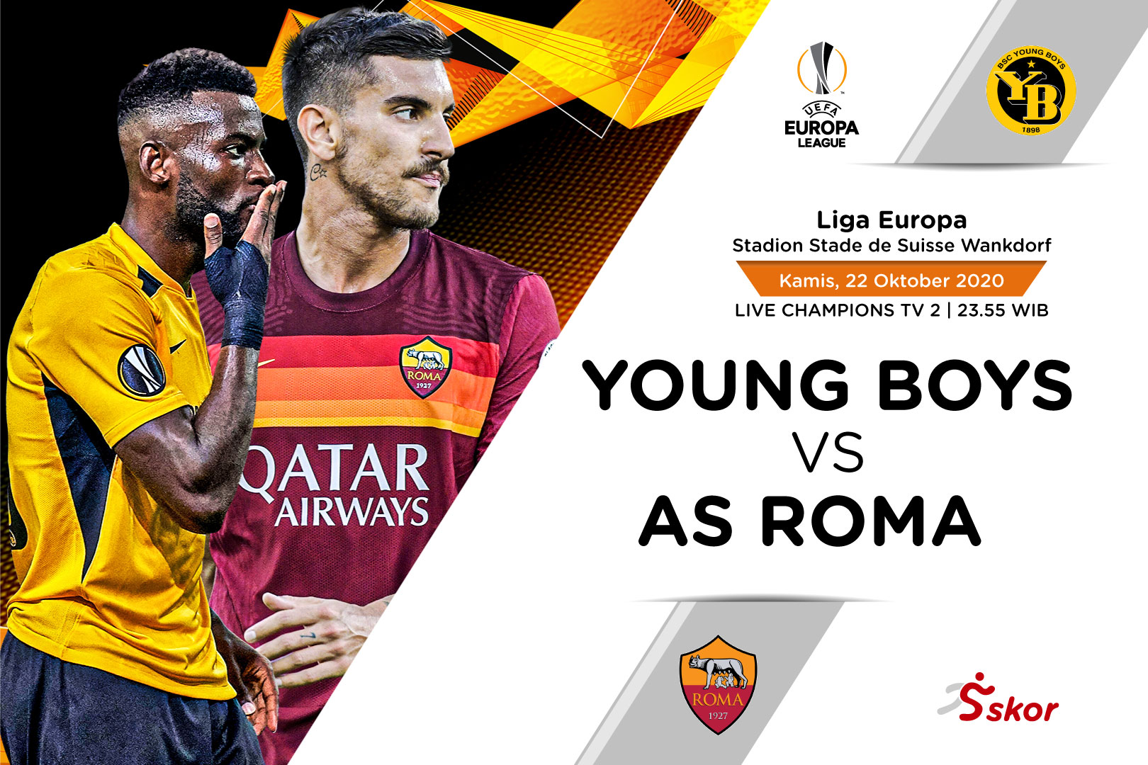 Prediksi Liga Europa: BSC Young Boys vs AS Roma