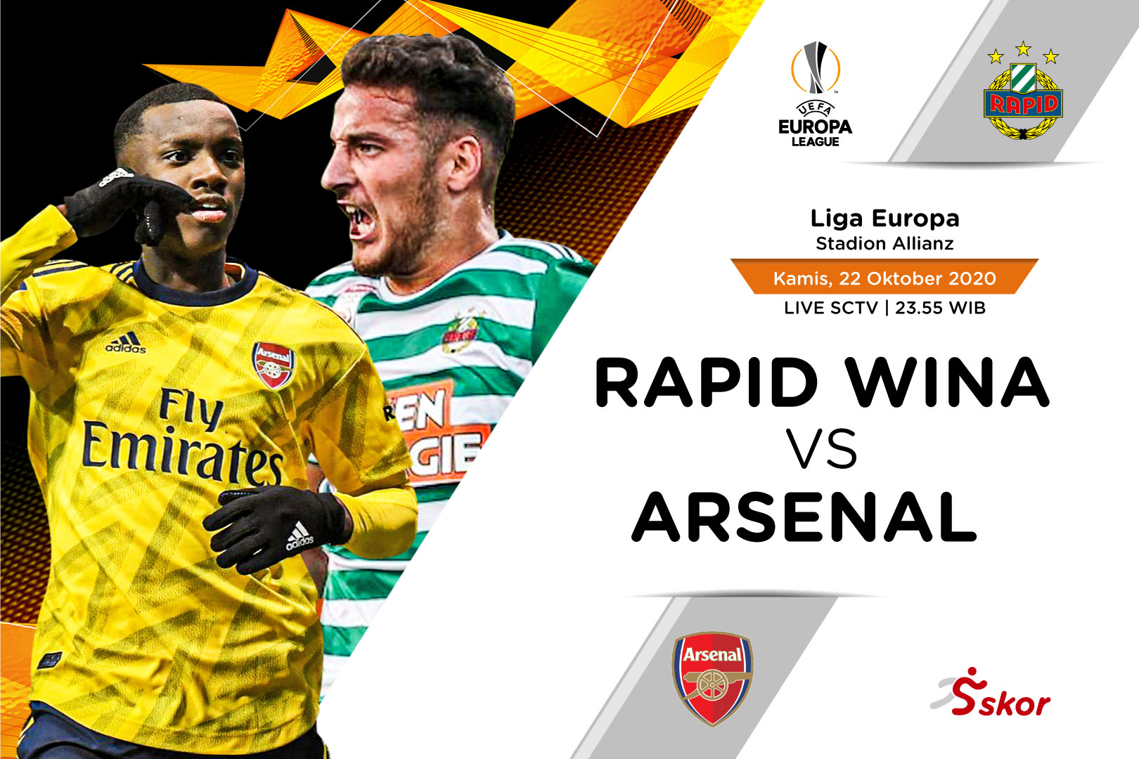 Prediksi Liga Europa: Rapid Vienna vs Arsenal