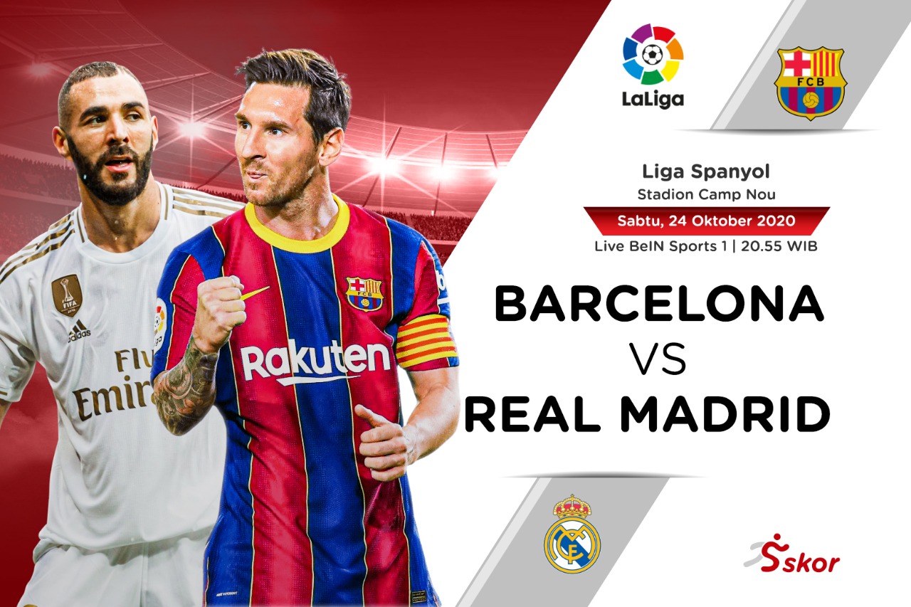 Link Live Streaming Barcelona vs Real Madrid di Liga Spanyol