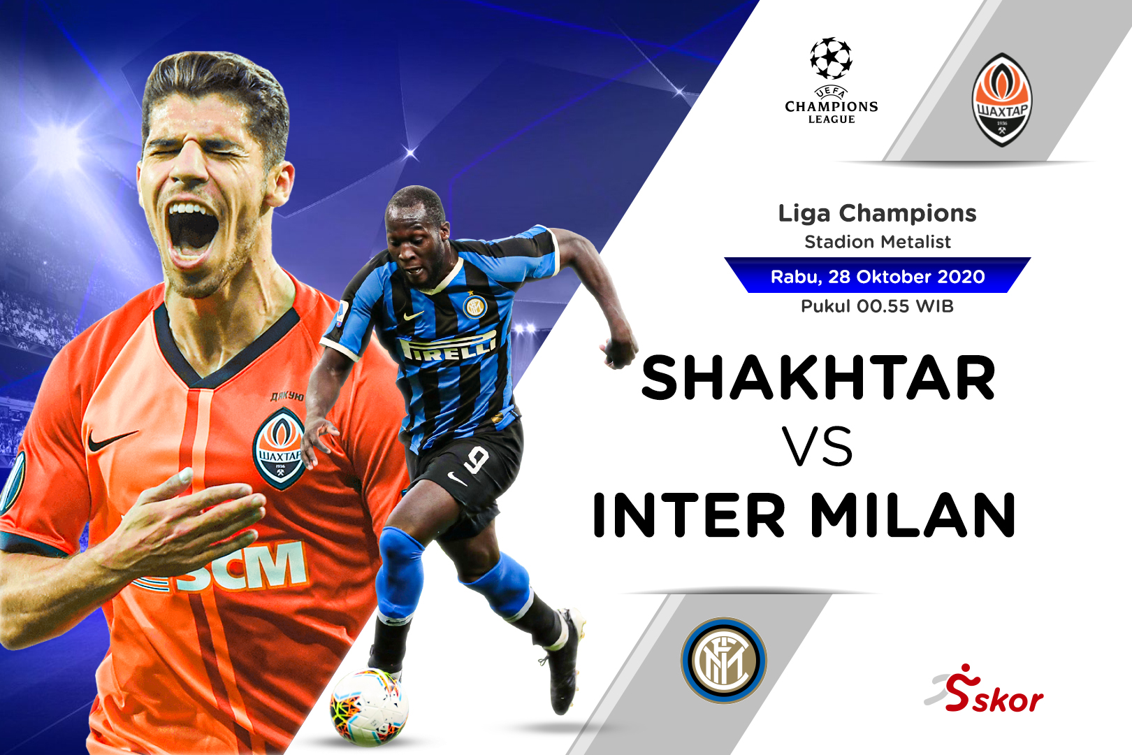 Link Live Streaming Liga Champions: Shakhtar Donetsk vs Inter Milan