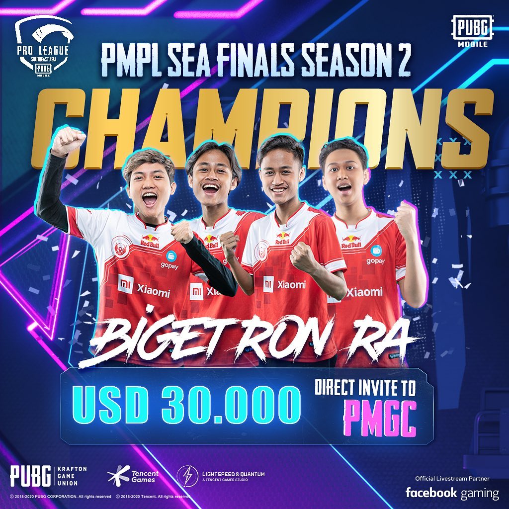 Juara PMPL SEA Final Season 2, Ini Hadiah yang Didapat Bigetron Red Aliens