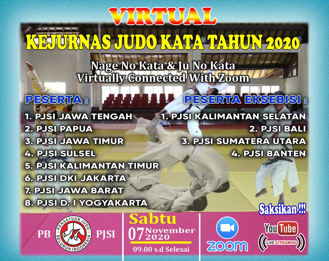 Jawa Timur dan Jawa Tengah Raih Gelar Juara di Kejurnas Judo Kata 2020