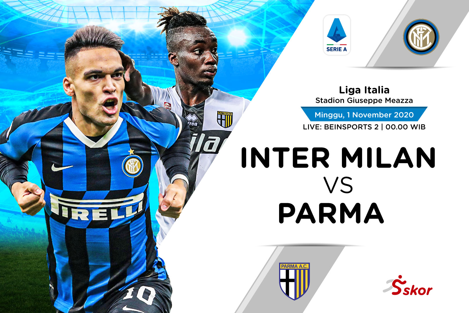Link Live Streaming Liga Italia: Inter Milan vs Parma