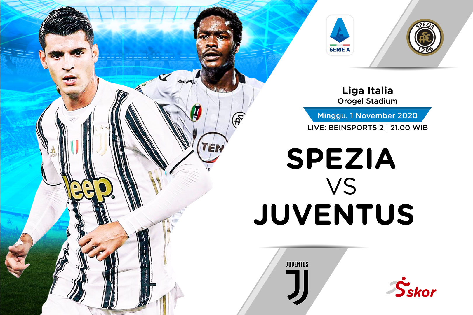 Susunan Pemain Liga Italia: Spezia vs Juventus