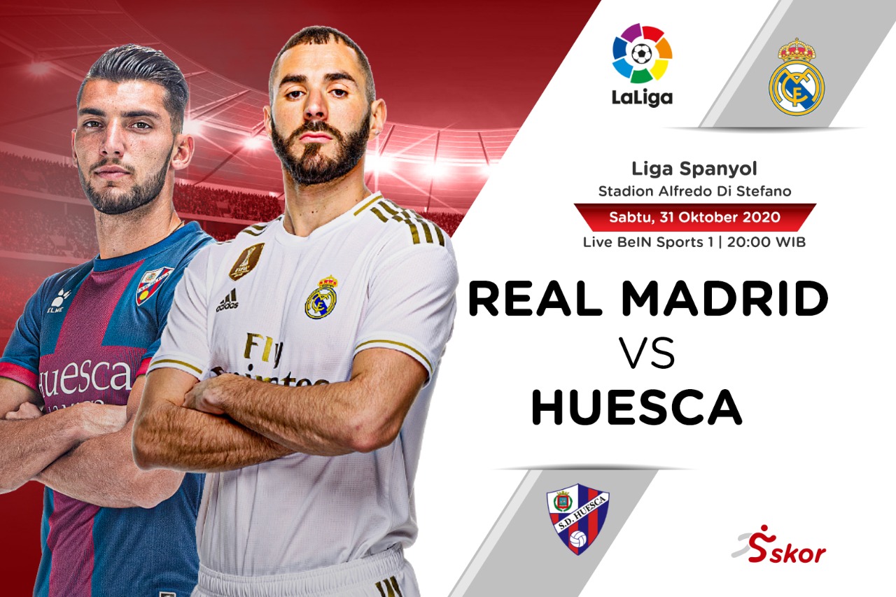 Susunan Pemain Liga Spanyol: Real Madrid vs Huesca