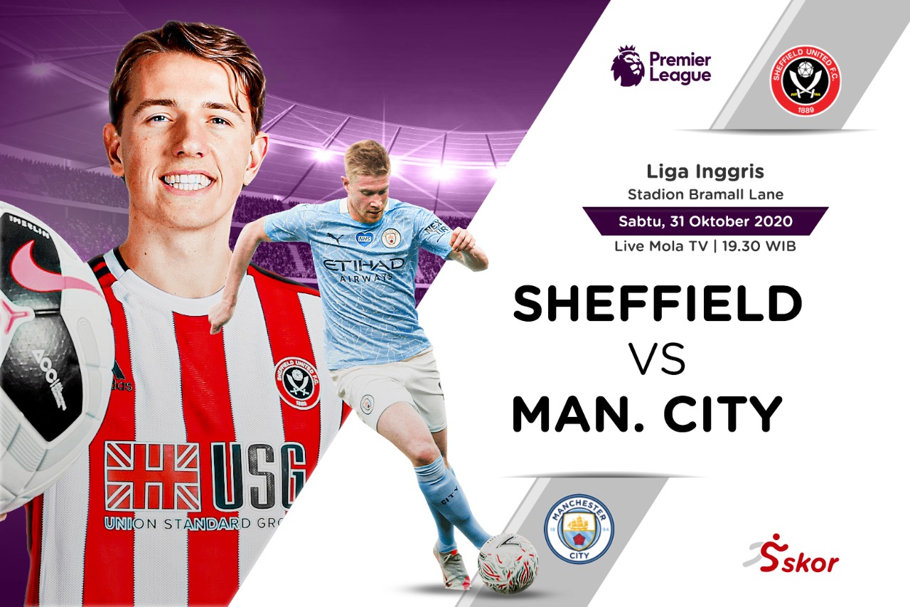 Link Live Streaming Sheffield United vs Manchester City di Liga Inggris