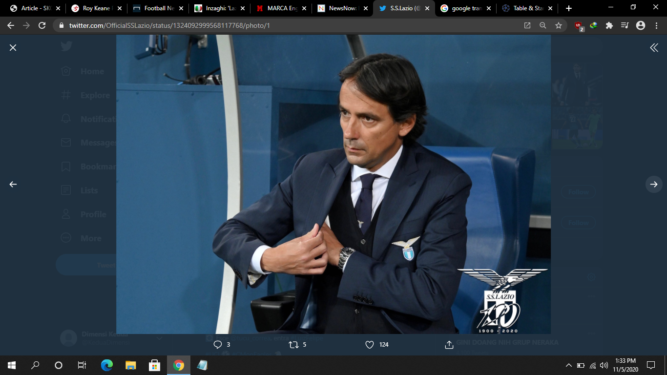 Lazio Belum Terkalahkan di Liga Champions, Simone Inzaghi Puas