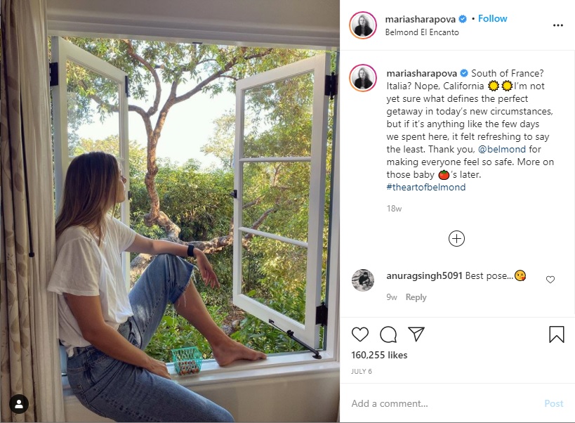 LA Makin Padat, Maria Sharapova Beli Peternakan Senilai Rp121 Miliar di Kaki Bukit Santa Barbara