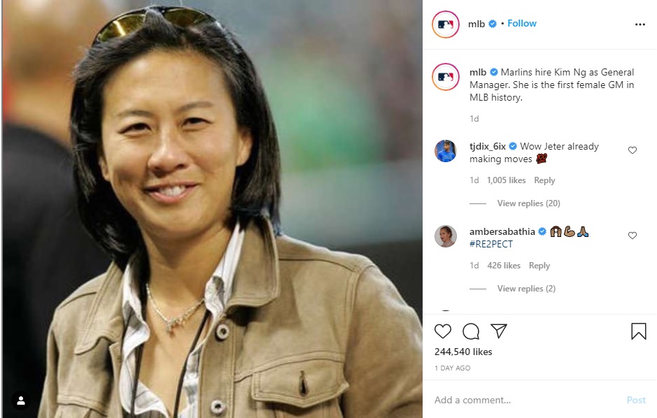 Dari Mantan Ibu Negara AS hingga Legenda Tenis: Beragam Kalangan Beri Selamat Kim Ng di Media Sosial