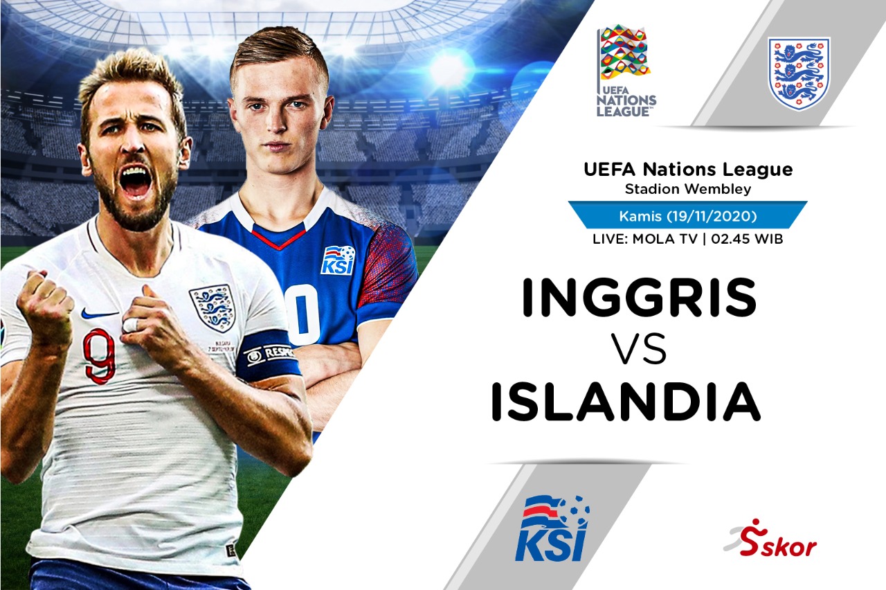 Link Live Streaming UEFA Nations League: Inggris vs Islandia