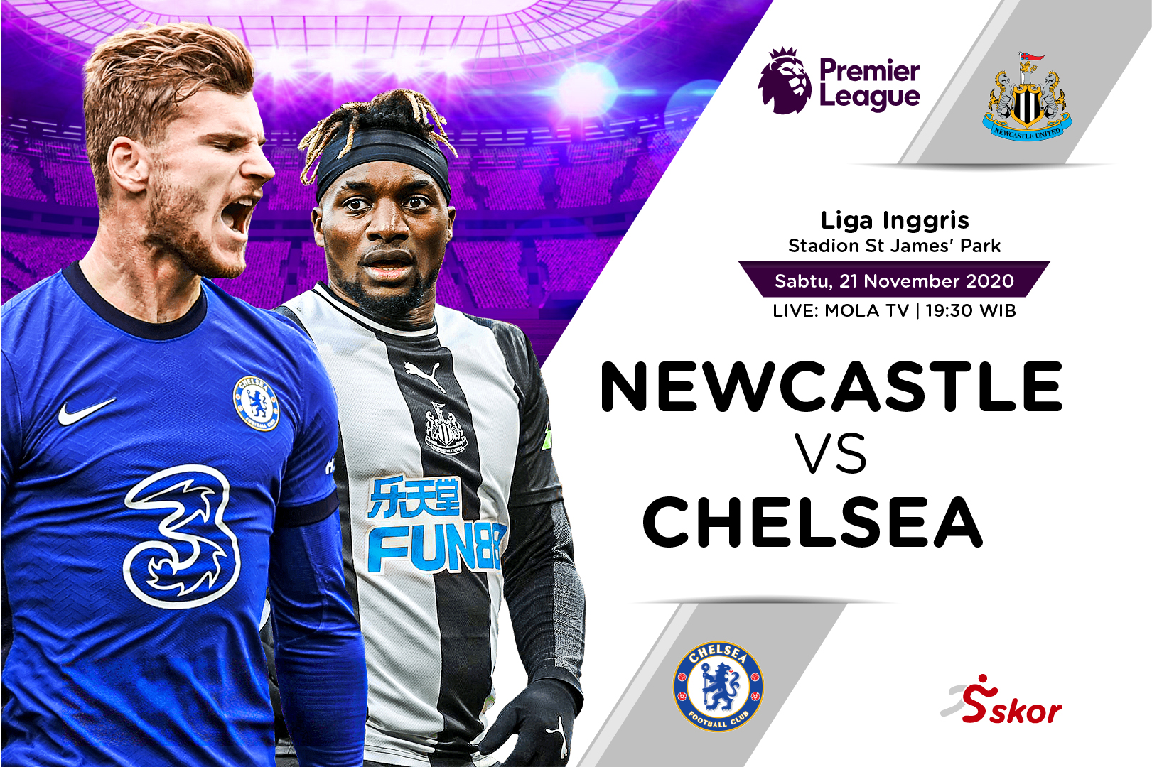 Link Live Streaming Liga Inggris: Newcastle United vs Chelsea