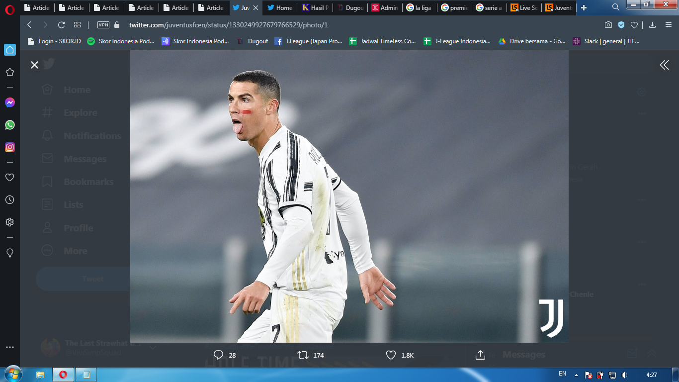 Cristiano Ronaldo Ajak Juventus Fokus 100 Persen Lawan FC Porto