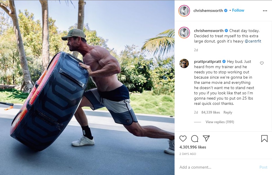  Chris Hemsworth, Seleb yang Latihan Kebugarannya Paling Menginspirasi 