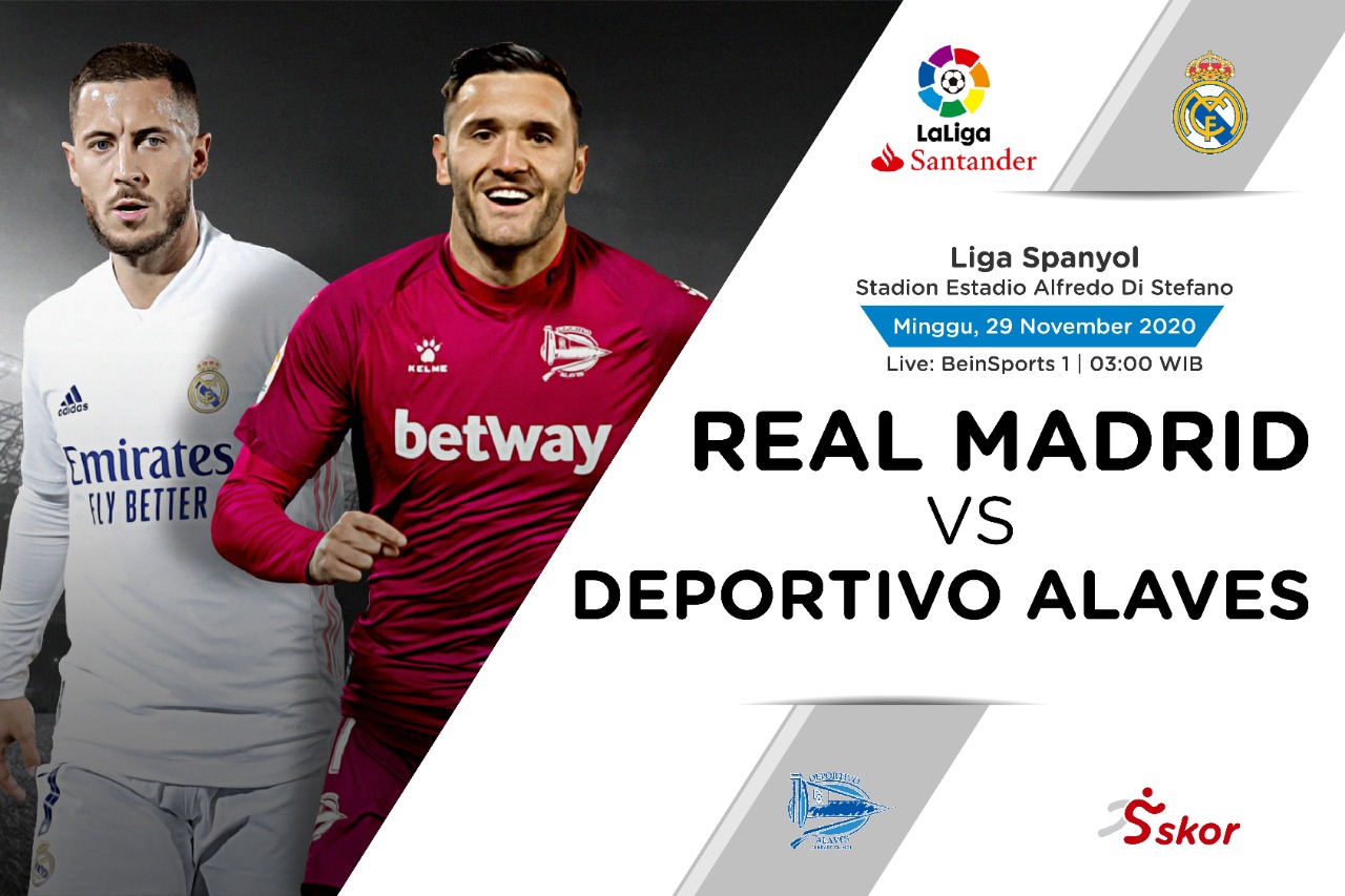 Link Live Streaming Real Madrid vs Deportivo Alaves di Liga Spanyol