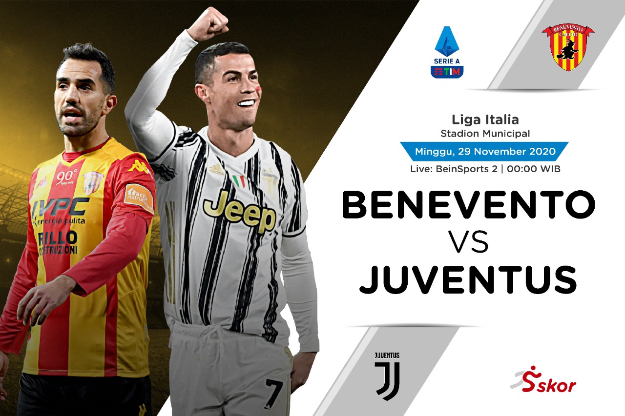 Link Live Streaming Liga Italia: Benevento vs Juventus
